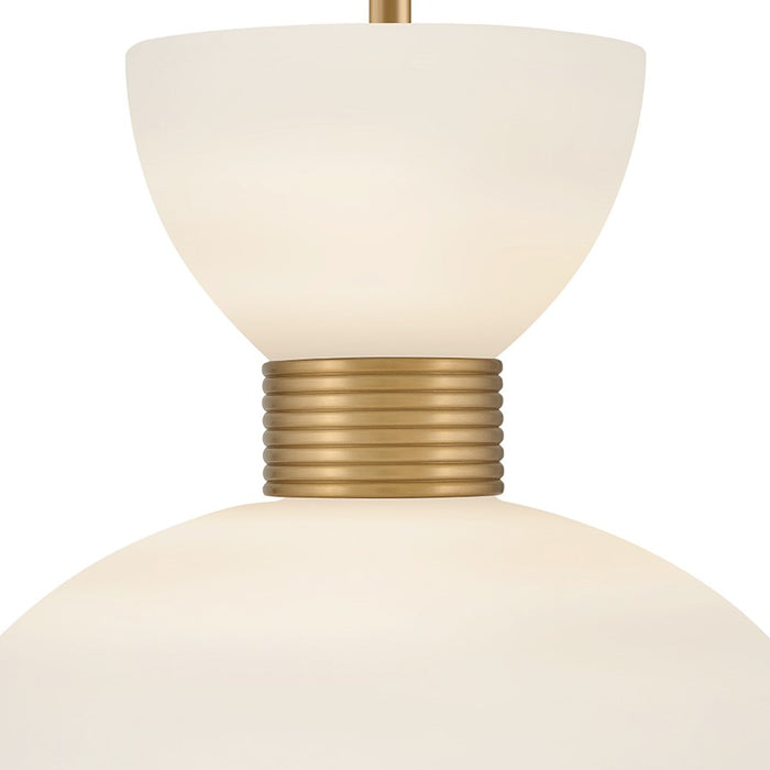 Hinkley Lighting Tallulah 1Lt Pendant, Lacquered Brass/Etched Opal