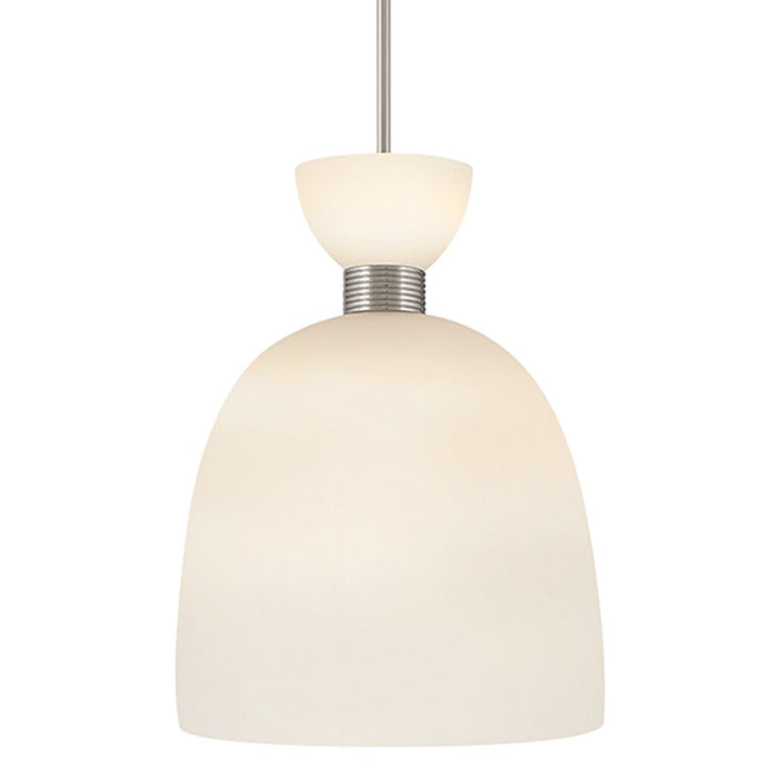 Hinkley Lighting Tallulah 1 Light Pendant, Polished Nickel/Etched Opal