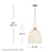 Hinkley Lighting Tallulah 1 Light Pendant, Polished Nickel/Etched Opal