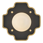 Hinkley Lighting Howe 1 Light Wall Mount, Gloss Black/Etched Opal - 48410GK-LL