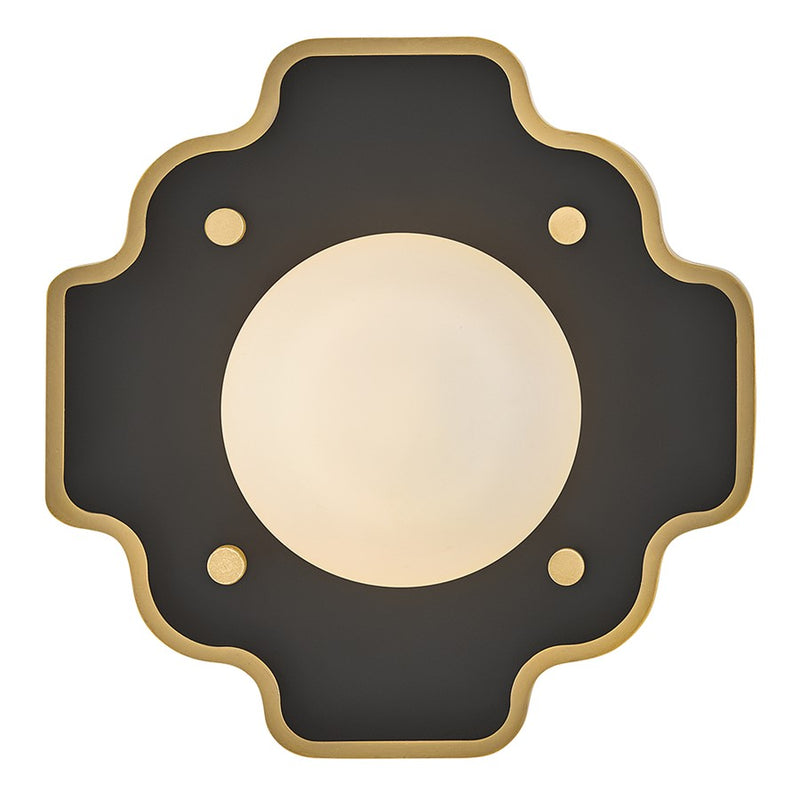 Hinkley Lighting Howe 1 Light Wall Mount, Gloss Black/Etched Opal