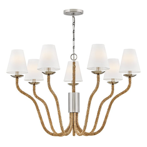 Hinkley Lighting Harwich 7 Light Chandelier, Polished Nickel - 48445PN-NAT