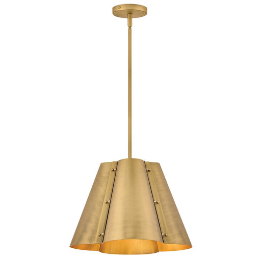 Hinkley Lighting Bowman 1 Light Pendant, Heritage Brass - 48547HB