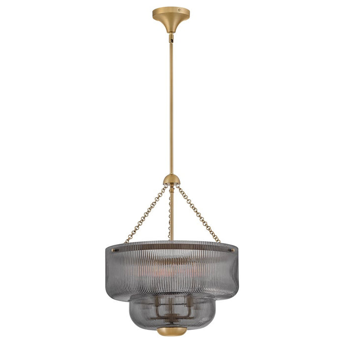 Hinkley Lighting Adella 5 Light Pendant, Lacquered Brass/Smoke - 48573LCB-SM
