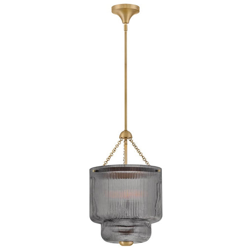 Hinkley Lighting Adella 4 Light Pendant, Lacquered Brass/Smoke - 48577LCB-SM