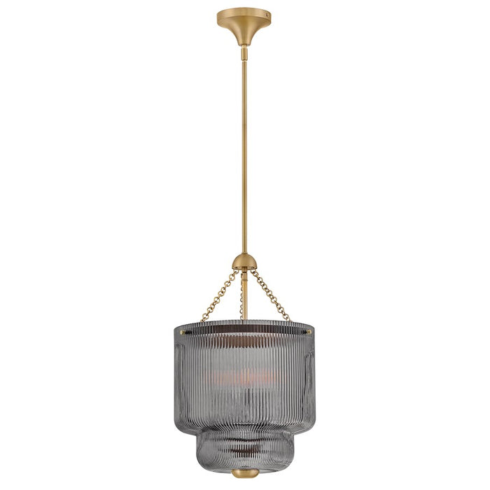 Hinkley Lighting Adella 4 Light Pendant, Lacquered Brass/Smoke - 48577LCB-SM