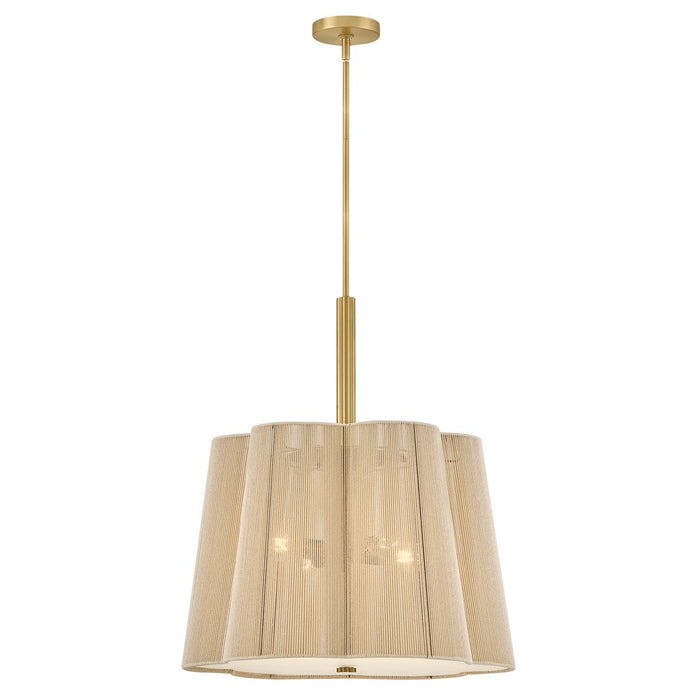 Hinkley Lighting Sasha 4 Light Chandelier, Lacquered Brass/Etched - 48586LCB
