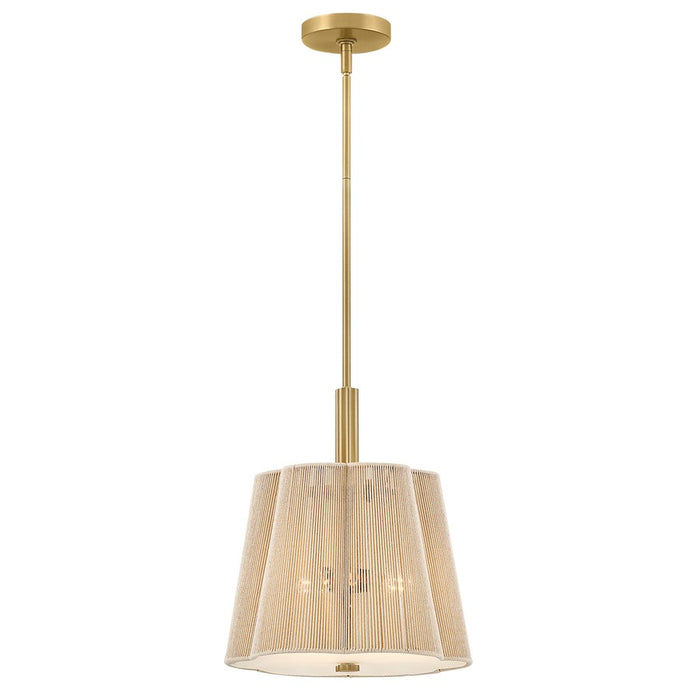 Hinkley Lighting Sasha 3 Light Pendant, Lacquered Brass/Etched - 48587LCB