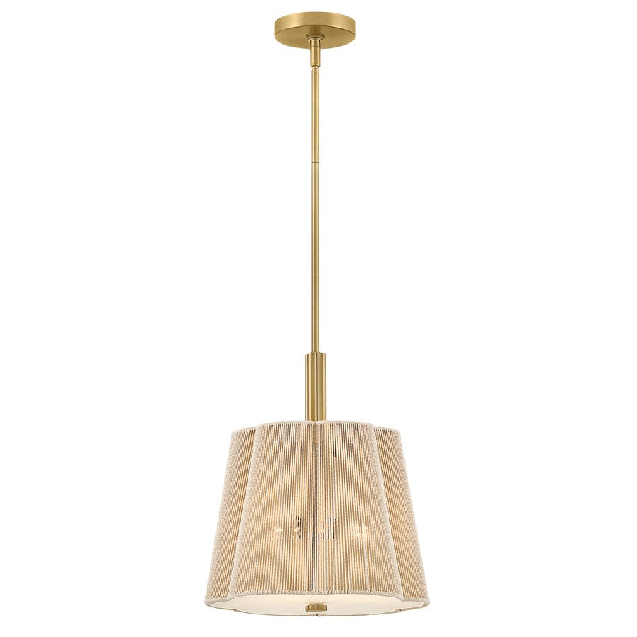 Hinkley Lighting Sasha 3 Light Pendant, Lacquered Brass/Etched - 48587LCB