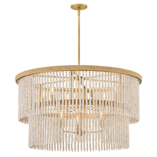 Hinkley Lighting Indra 9 Light Chandelier, Lacquered Brass - 48606LCB