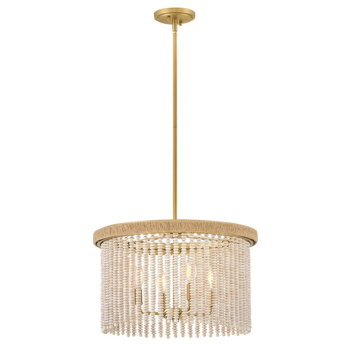 Hinkley Lighting Indra 4 Light Semi-Flush Mount, Lacquered Brass - 48607LCB