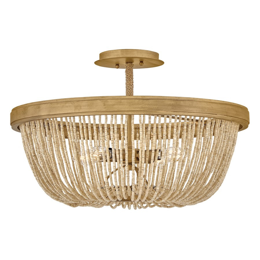 Hinkley Lighting Tula 4 Light Semi-Flush Mount, Burnished Gold - 48613BNG