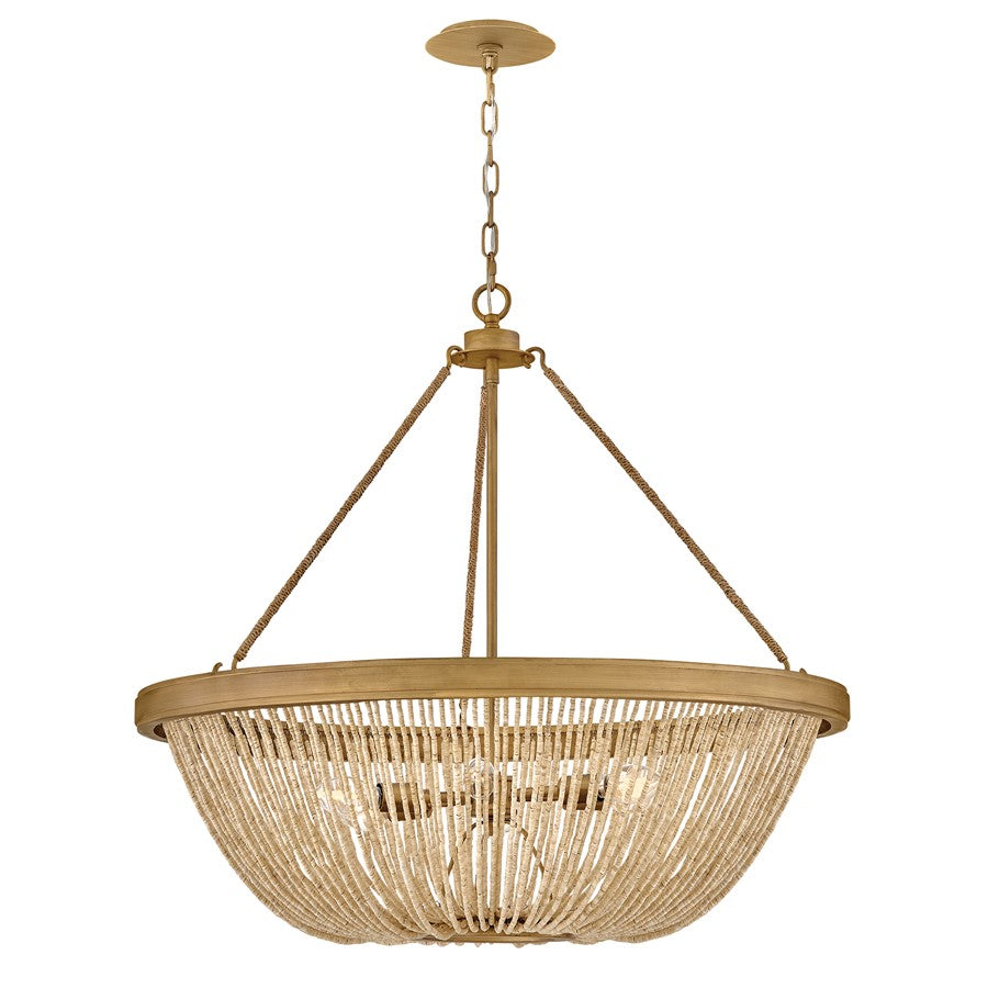 Hinkley Lighting Tula 6 Light Chandelier, Burnished Gold - 48616BNG