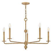 Hinkley Lighting Ansel 5 Light Chandelier, Burnished Gold - 48624BNG