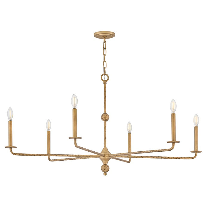 Hinkley Lighting Ansel 6 Light Chandelier, Burnished Gold - 48628BNG