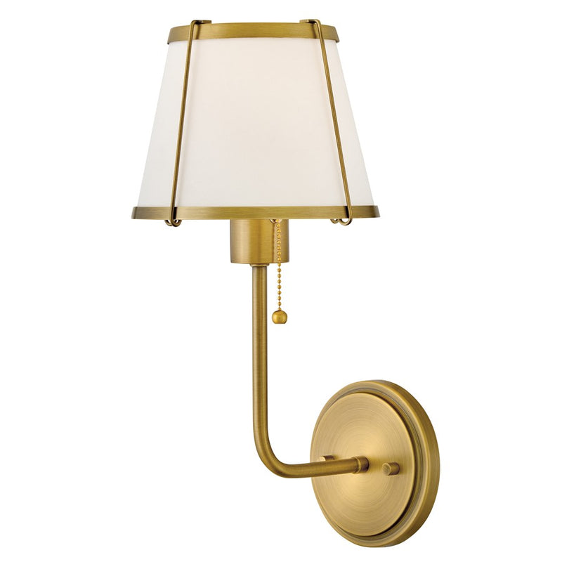 Hinkley Lighting Clarke 1Lt Wall Mount/14W, Lacquered Dark Brass