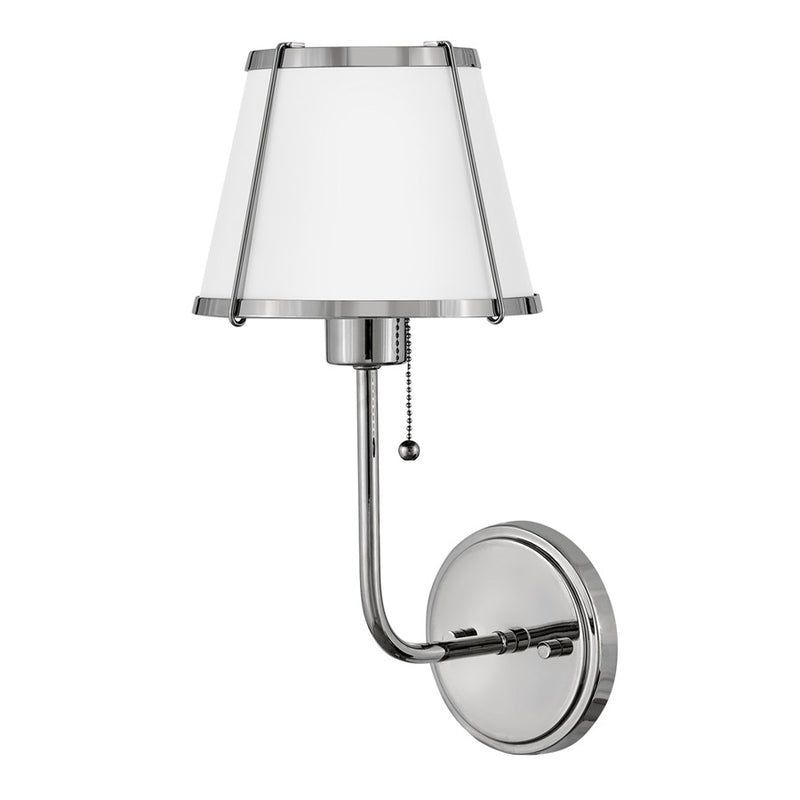 Hinkley Lighting Clarke 1 Light Wall Mount, Polished Nickel