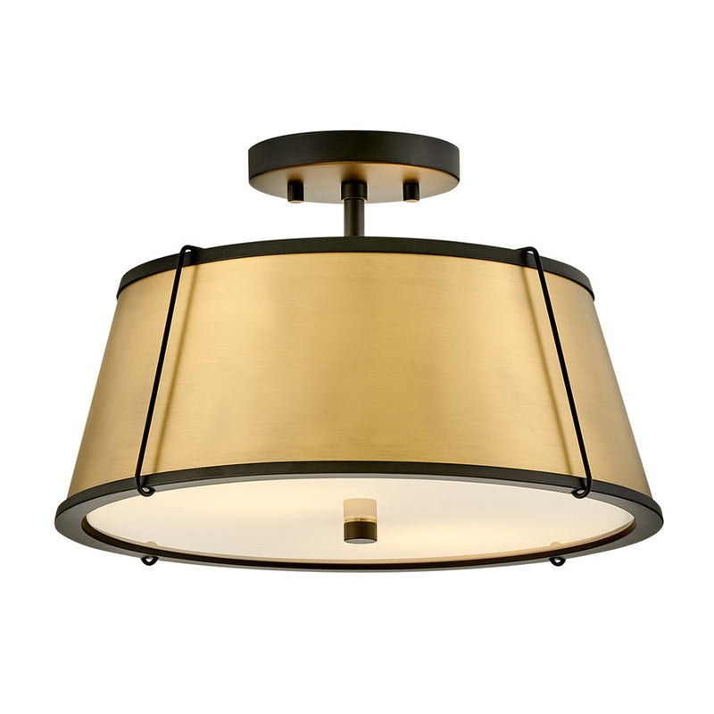 Hinkley Lighting Clarke 2 Light Semi-Flush Mount, Black
