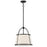 Hinkley Lighting Clarke 1 Light Pendant, Black/Off-White - 4894BK