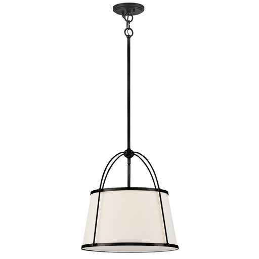 Hinkley Lighting Clarke 1 Light Pendant, Black/Off-White - 4894BK