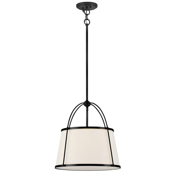 Hinkley Lighting Clarke 1 Light Pendant, Black/Off-White - 4894BK