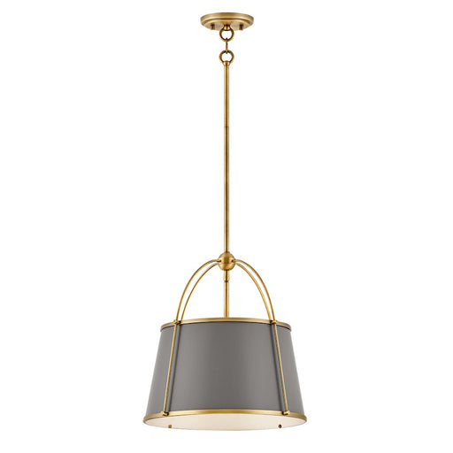Hinkley Lighting Clarke 1 Light Medium Pendant, Lacquered Dark Brass