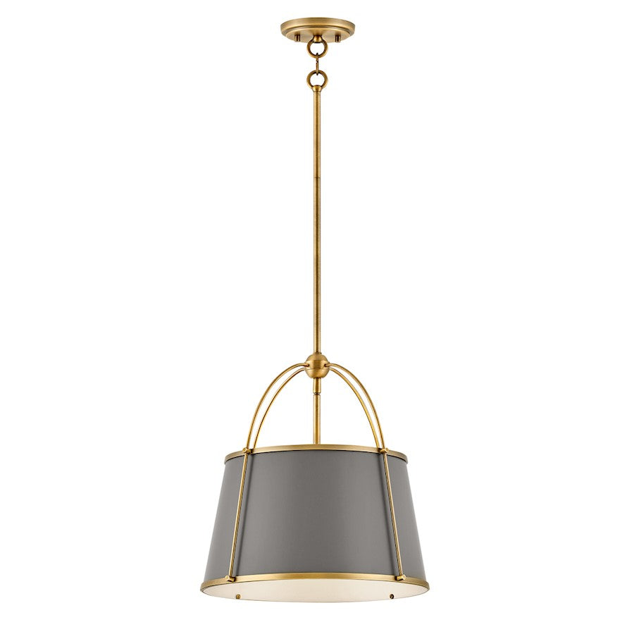 Hinkley Lighting Clarke 1 Light Medium Pendant, Lacquered Dark Brass
