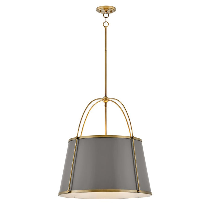 Hinkley Lighting Clarke 4 Light Large Pendant, Lacquered Dark Brass