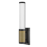 Hinkley Lighting Zevi LED Sconce, Black/Brass/Etched Opal - 50060BK-LCB