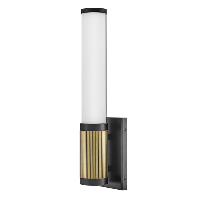 Hinkley Lighting Zevi LED Sconce, Black/Brass/Etched Opal - 50060BK-LCB