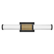 Hinkley Lighting Zevi LED 23" Vanity, Black/Brass/Etched Opal - 50062BK-LCB