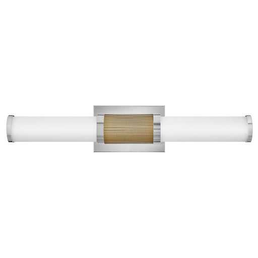 Hinkley Lighting Zevi 23" Vanity Light | Polished Nickel | Etched Opal Glass Shade | Transitional Vanity Light Above the Bathroom Mirror | 50062PN