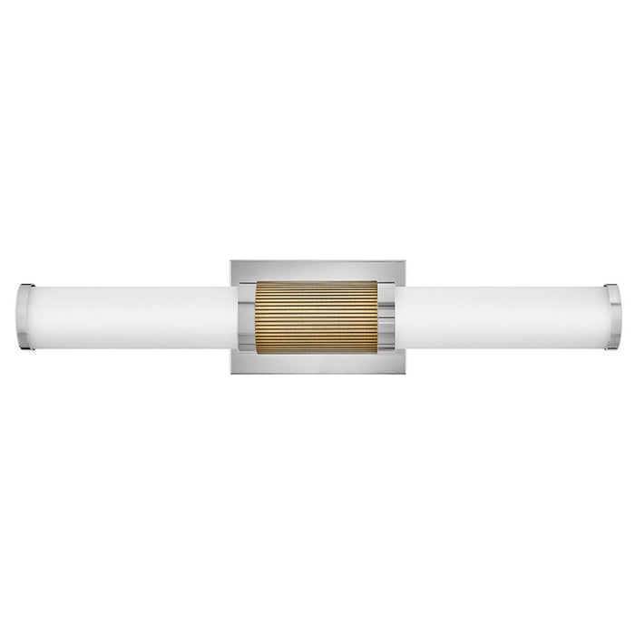 Hinkley Lighting Zevi 23" Vanity Light | Polished Nickel | Etched Opal Glass Shade | Transitional Vanity Light Above the Bathroom Mirror | 50062PN