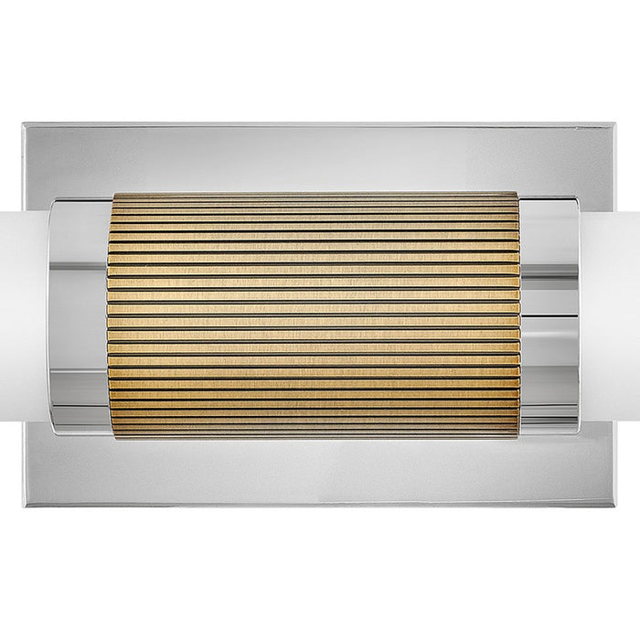 Hinkley Lighting Zevi 23" Vanity Light | Polished Nickel | Etched Opal Glass Shade | Transitional Vanity Light Above the Bathroom Mirror | 50062PN