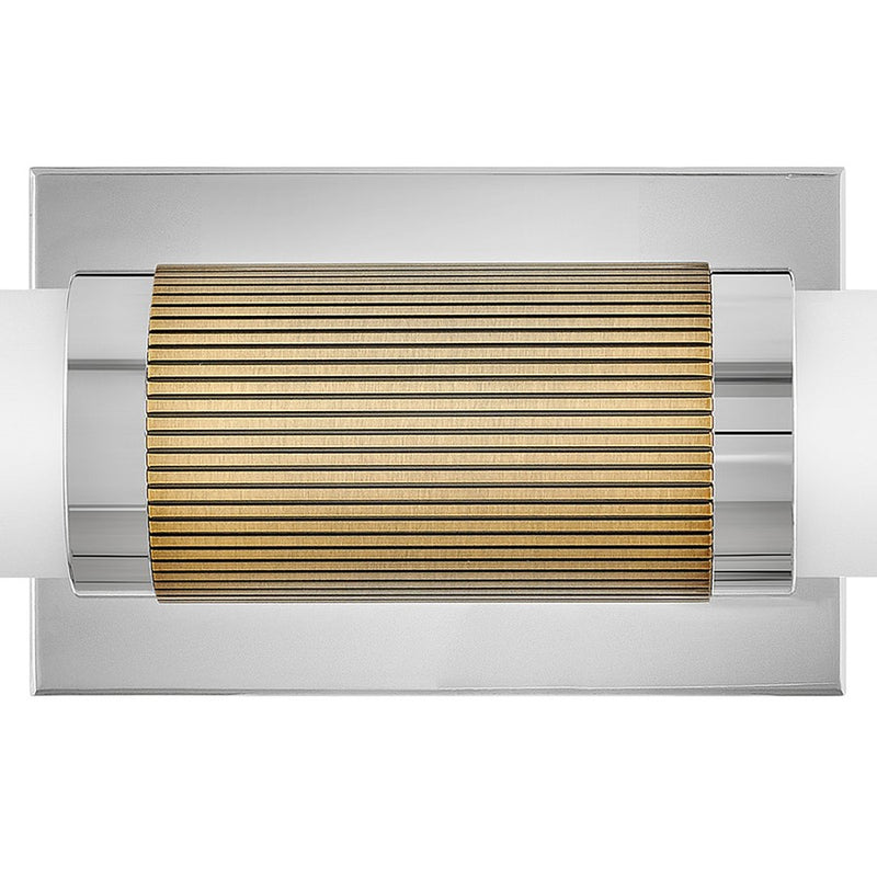 Hinkley Zevi 23in 1-Light LED Vanity Light | Transitional Polished Nickel Steel and Etched Opal Glass | Bathroom Vanity | 3.75 x 22.75 x | Model 50062PN