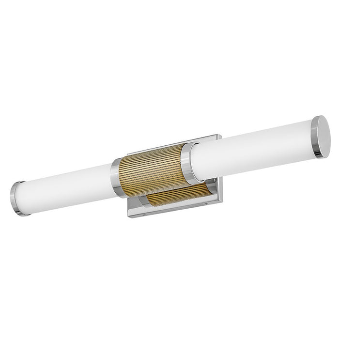 Hinkley Lighting Zevi 23" Vanity Light | Polished Nickel | Etched Opal Glass Shade | Transitional Vanity Light Above the Bathroom Mirror | 50062PN