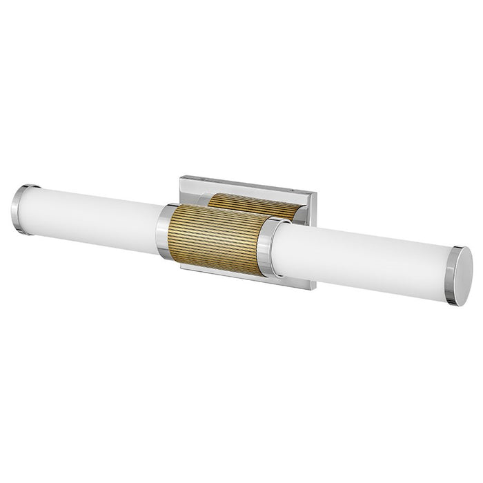 Hinkley Lighting Zevi 23" Vanity Light | Polished Nickel | Etched Opal Glass Shade | Transitional Vanity Light Above the Bathroom Mirror | 50062PN