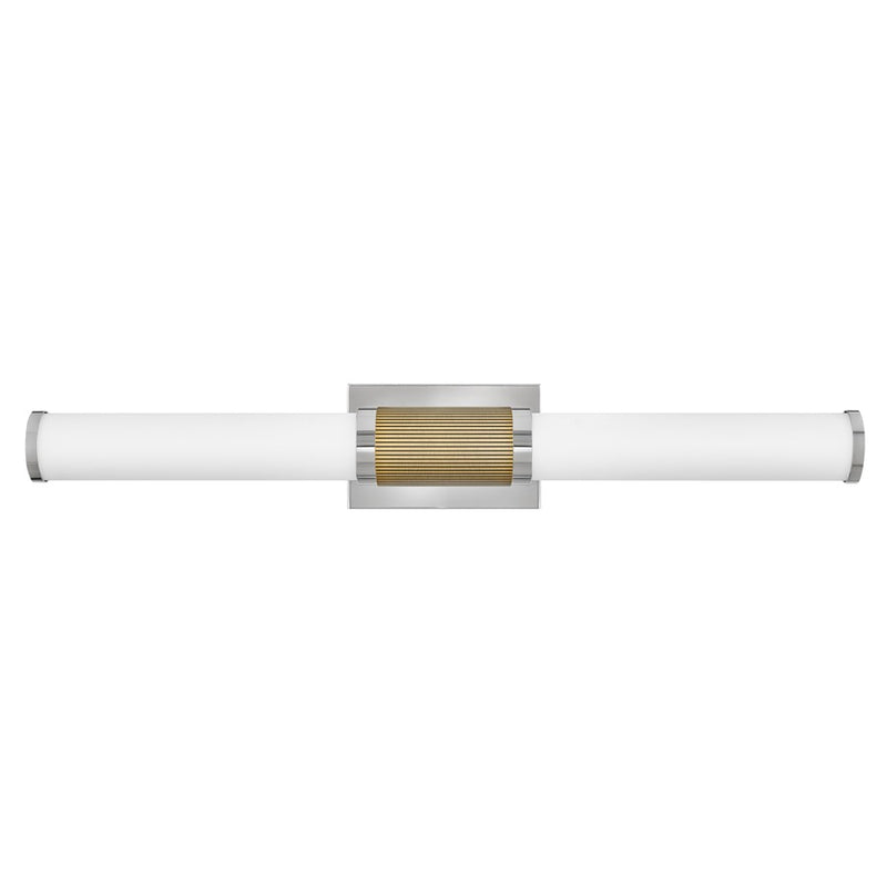 Hinkley Zevi 29in 1-Light LED Vanity Light | Transitional Polished Nickel Steel and Etched Opal Glass | Bathroom Vanity & Powder Room | Model 50063PN