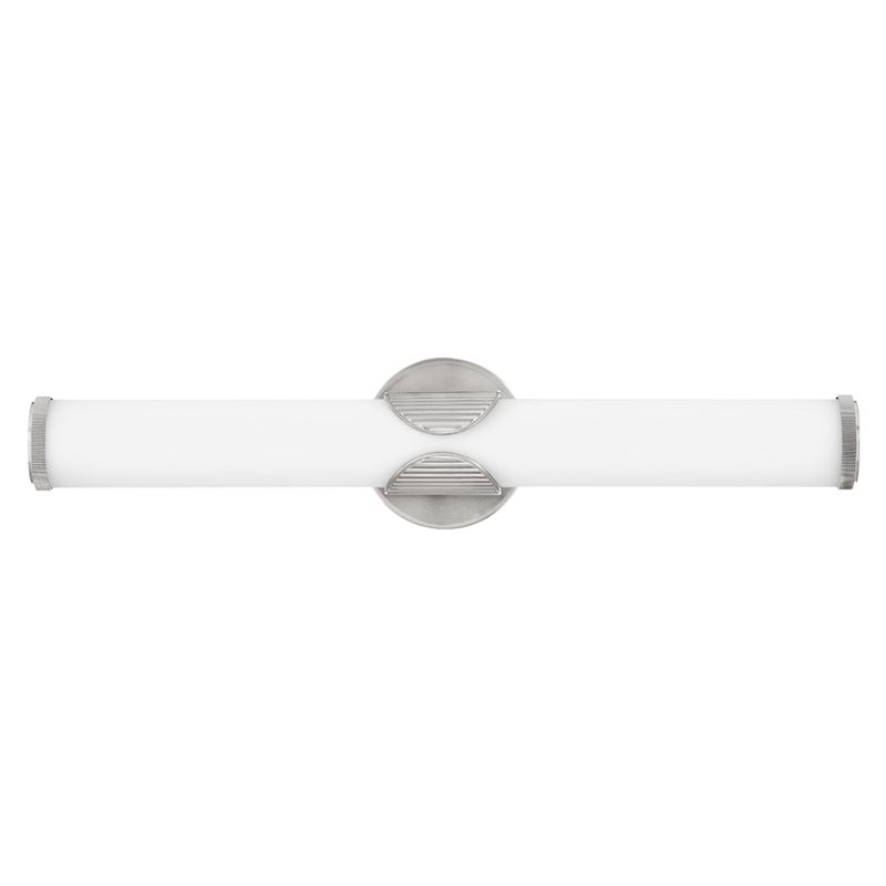Hinkley Femi 22in 1-Light LED Vanity Light | Traditional Brushed Nickel Steel and Etched Opal Glass | Bathroom Vanity | 3.75 x 22.25 x | Model 50082BN