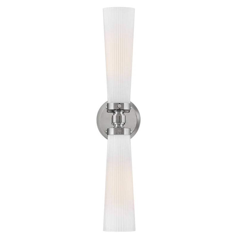 Hinkley Lighting Jude 2 Light Medium Vanity, Polished Nickel - 50092PN-CO