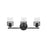 Hinkley Lighting Della 3-Light Bath Vanity Light | Black Finish | Clear Glass Shade | Transitional Vanity Light Above the Bathroom Mirror | 50263BK