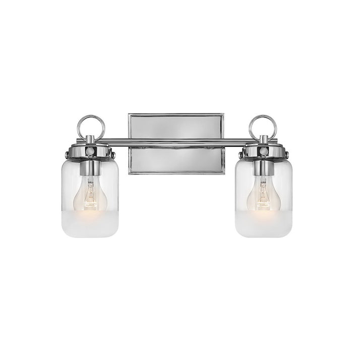 Hinkley Lighting Penley Interior Bath Vanity Bath Vanity Light | Polished Nickel Finish | Traditional Vanity Light Above the Bathroom Mirror | 5062PN