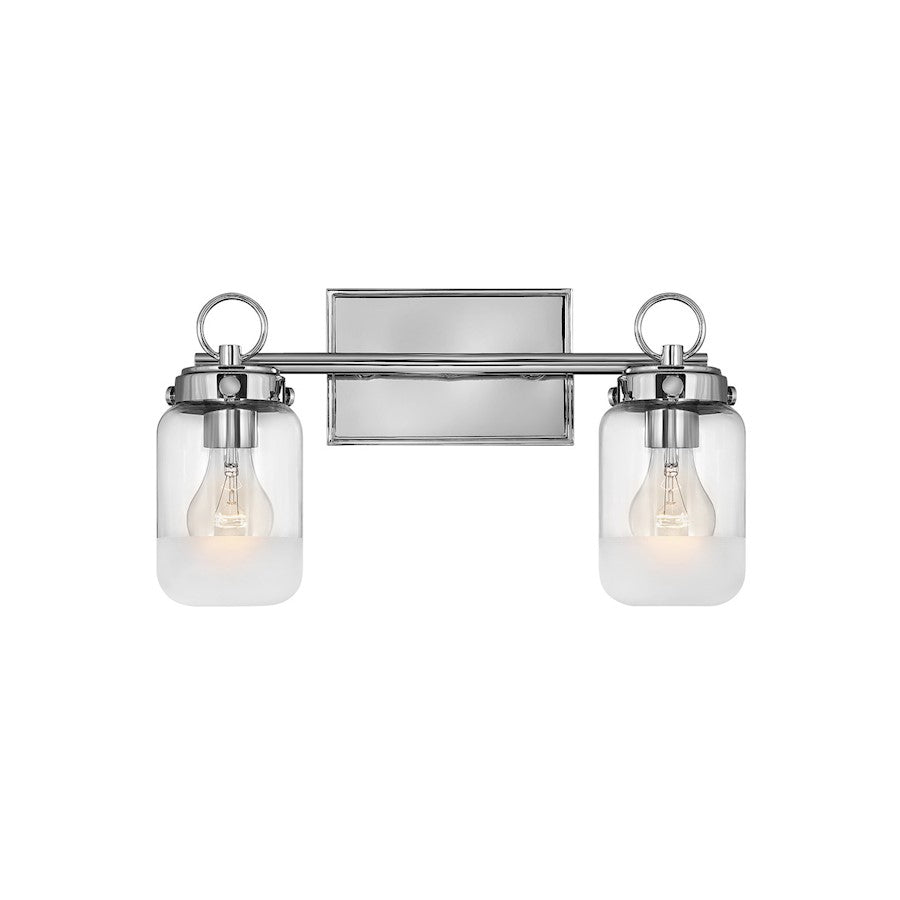 Hinkley Lighting Penley Interior Bath Vanity Bath Vanity Light | Polished Nickel Finish | Traditional Vanity Light Above the Bathroom Mirror | 5062PN