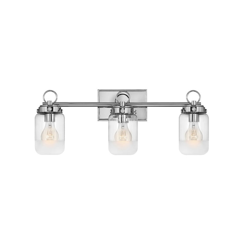 Hinkley Lighting Penley Interior Bath Vanity Bath Vanity Light | Polished Nickel Finish | Traditional Vanity Light Above the Bathroom Mirror | 5062PN