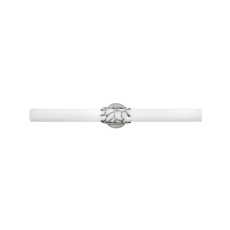 Hinkley Lyra 22in 2-Light LED Vanity Light | Modern Coastal Brushed Nickel Aluminum and Etched Opal Glass | Bathroom Vanity | 4 x 22.5 x | Model 50872BN