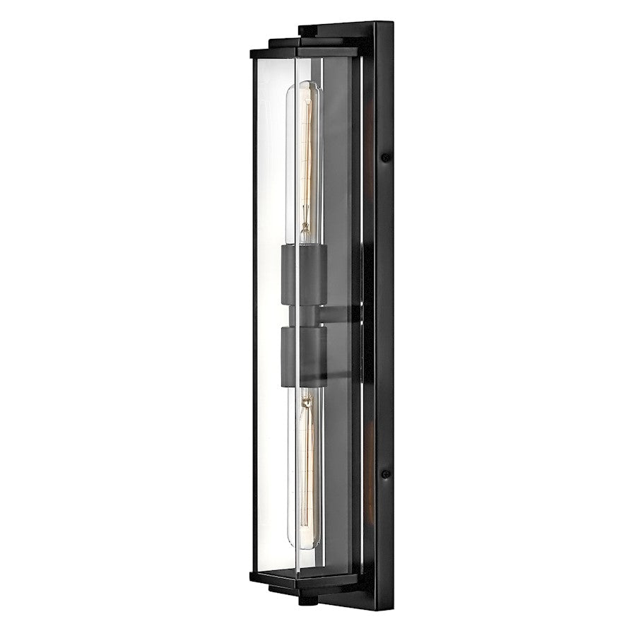 Hinkley Lighting Henri 2-Light Bath Vanity Light | Black Oxide | Clear Acrylic Shade | Traditional Vanity Light Above the Bathroom Mirror | 50902BX
