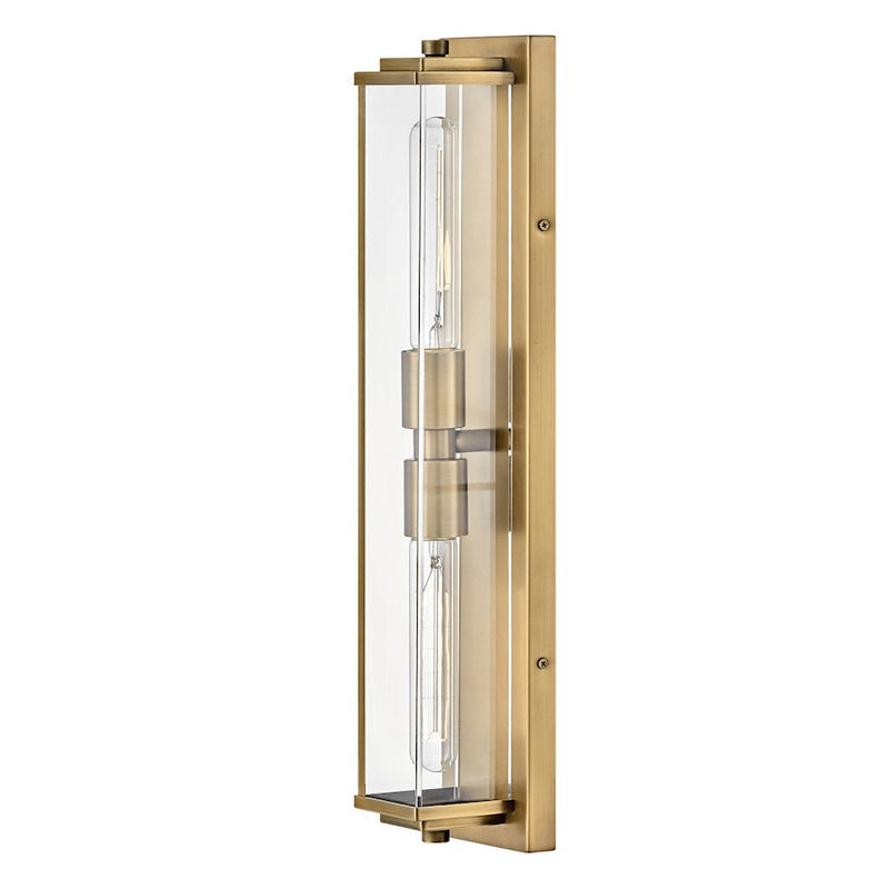 Hinkley Henri 22in 2-Light Bath Vanity | Traditional Industrial Polished Nickel Steel and Clear Acrylic | Bathroom Vanity | 4 x 5 x 22 in | Model 50902PN