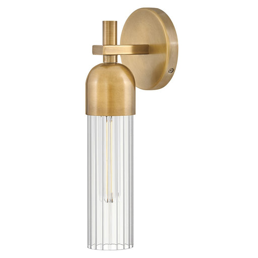 Hinkley Lighting Soren 1 Light Sconce, Heritage Brass/Clear Fluted - 50910HB