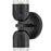 Hinkley Lighting Soren 2 Light Sconce, Black/Clear Fluted