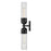 Hinkley Lighting Soren 2 Light Sconce, Black/Clear Fluted